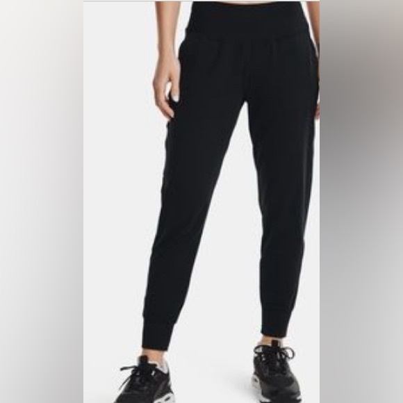 NWT Y2K Under Armour Joggers Black Lined Womens XS Gym Athleisure Grunge NEW $65 - Picture 1 of 9